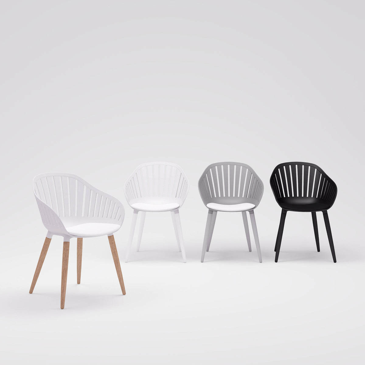 Nassau Resin and Aluminum Chairs - 4 Piece