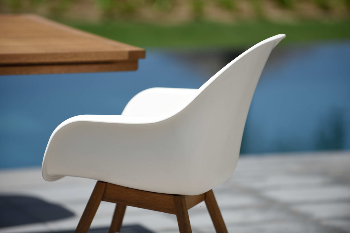 Chamonix Resin and FSC Wood Arm Chairs - 2pc