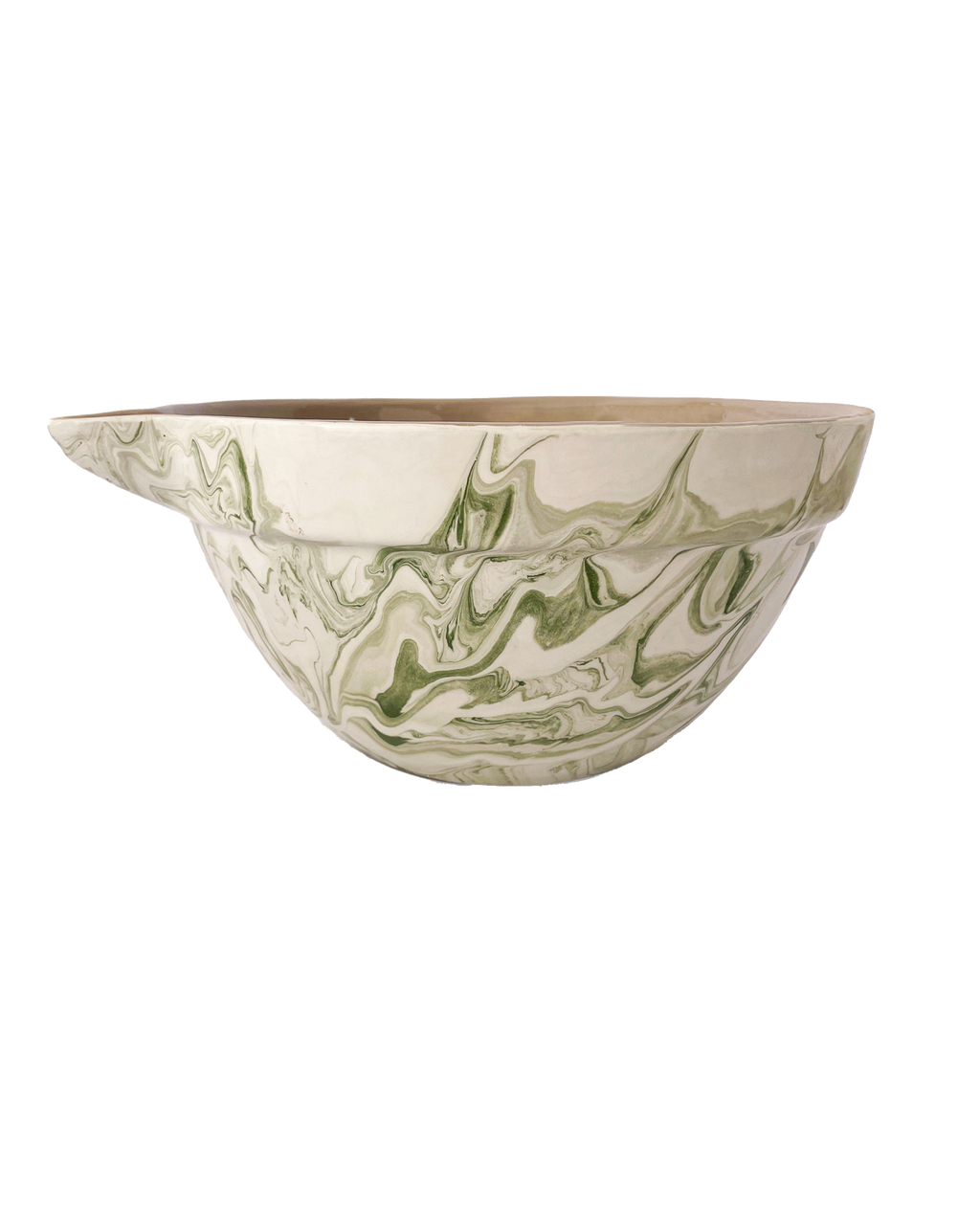 Marbled Olive Mixing Bowls - Set of 3