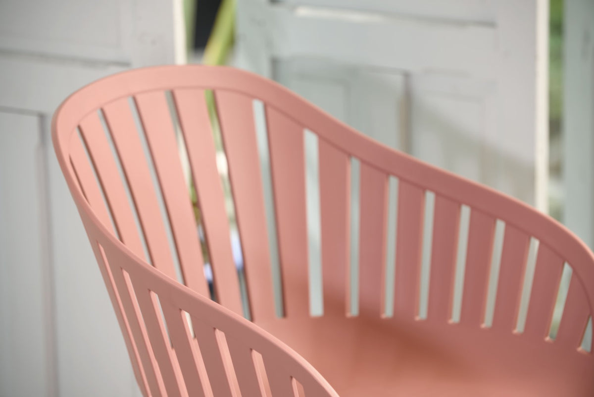 Nassau Carver Armchair in Peony Pink Social Plastic® - 2pc