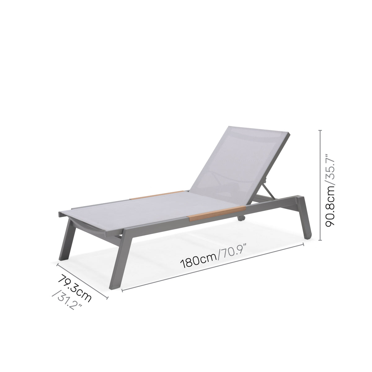 Panama Light Sun Lounger - 1pc